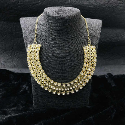 LARQ JEWELS Gold ENAMEL GEOMETRY COLLAR NECKLACE