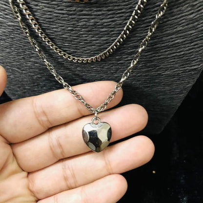 LARQ JEWELS Multi Layer Black Plated Necklace