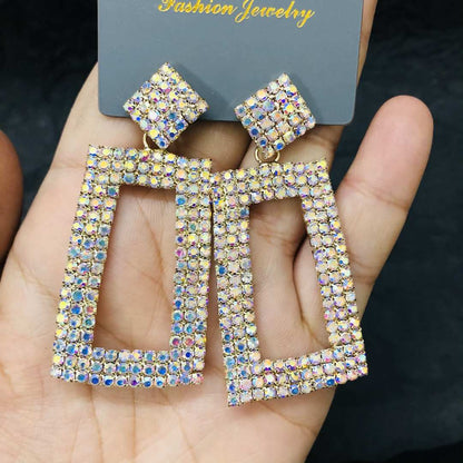 LARQ JEWELS Glittering Cubic Zirconia Studded Gold Stylish Party Earring For Women