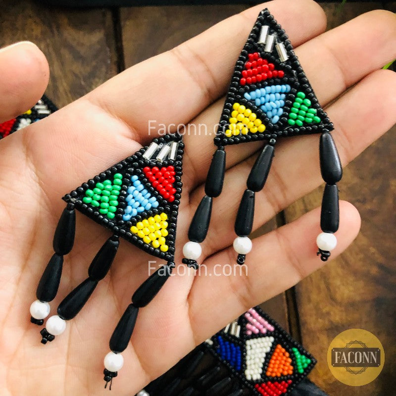 LARQ JEWELS Handmade Fashion Seed Bead Multicolor Necklace