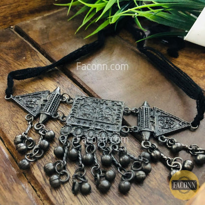 LARQ JEWELS Afghani Banjara Style Oxidized Antique Jewelery Choker