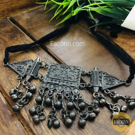 LARQ JEWELS Afghani Banjara Style Oxidized Antique Jewelery Choker