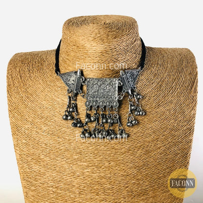 LARQ JEWELS Afghani Banjara Style Oxidized Antique Jewelery Choker