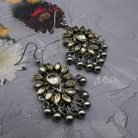 Kundan Stone Oxidised Silver Festive Collection