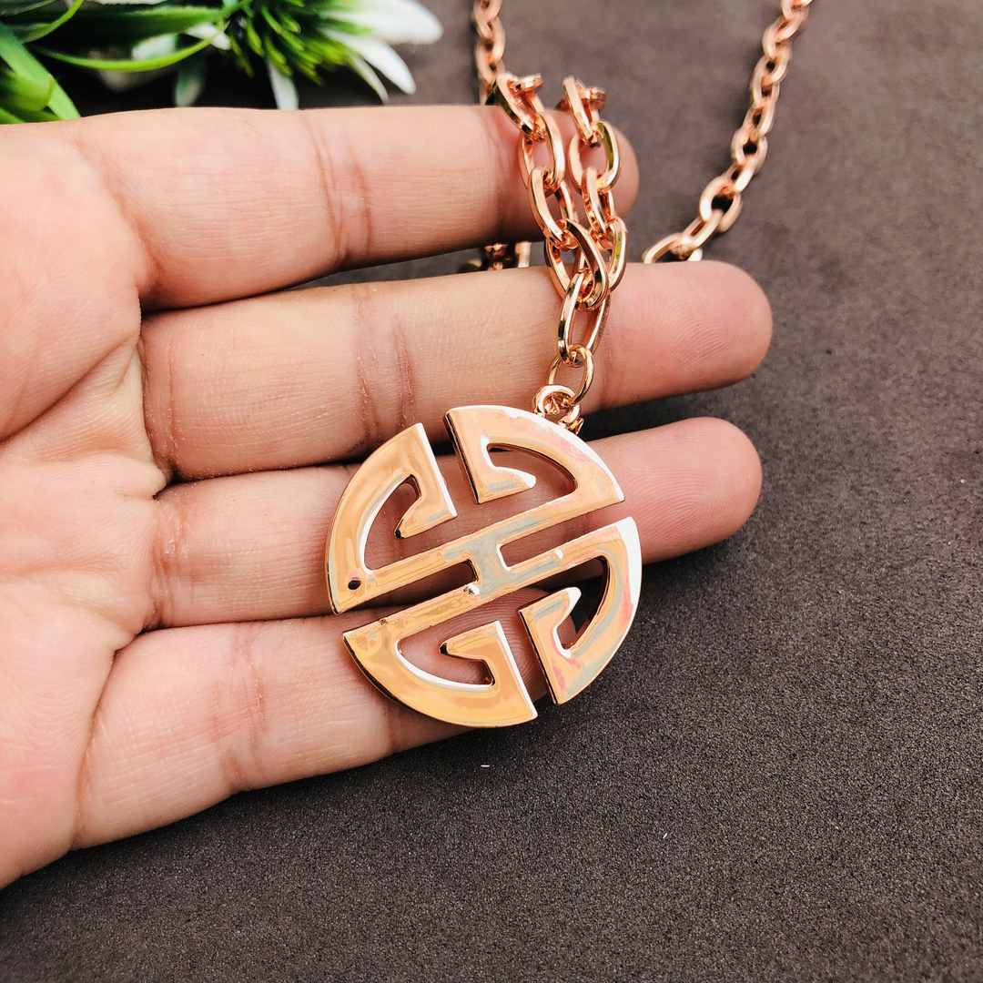 LARQ JEWELS Rose gold Anti tarnish long chain necklace