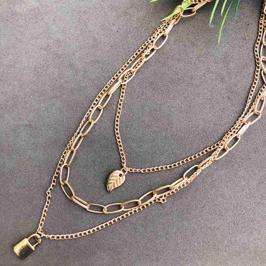 LARQ JEWELS MULTILAYER NON PRECIOUS Golden Necklace