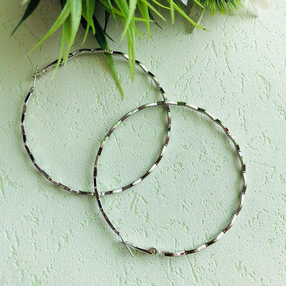 LARQ JEWELS Silver plated non precious western hoop earrings