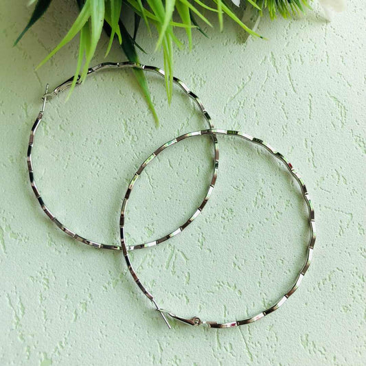 LARQ JEWELS Silver plated non precious western hoop earrings