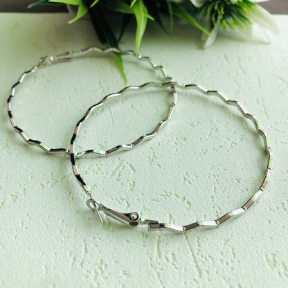 LARQ JEWELS Silver plated non precious western hoop earrings