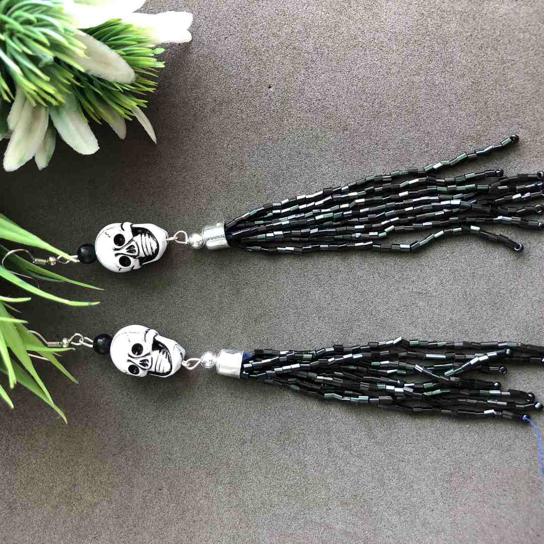 Halloween  Skull Skeleton Dangle Earrings