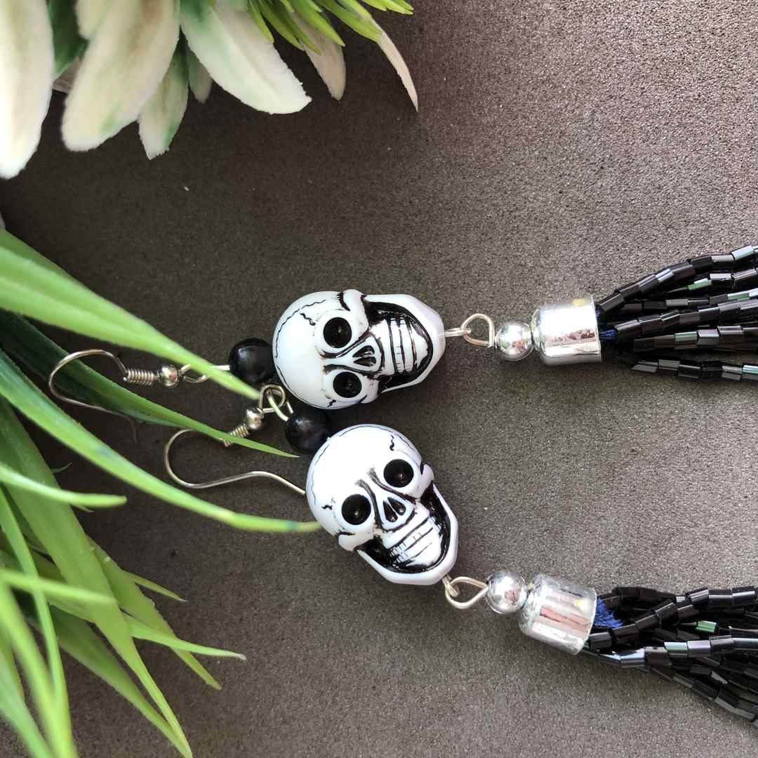Halloween  Skull Skeleton Dangle Earrings