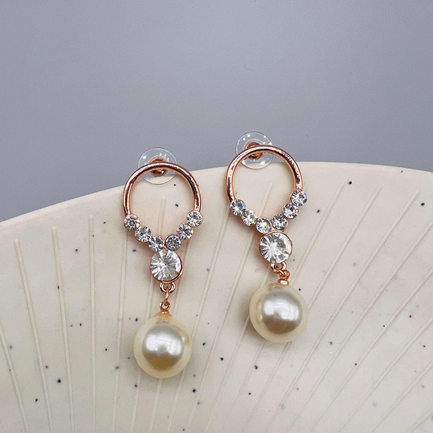 Luminous Pearl & Diamond Drop Earrings