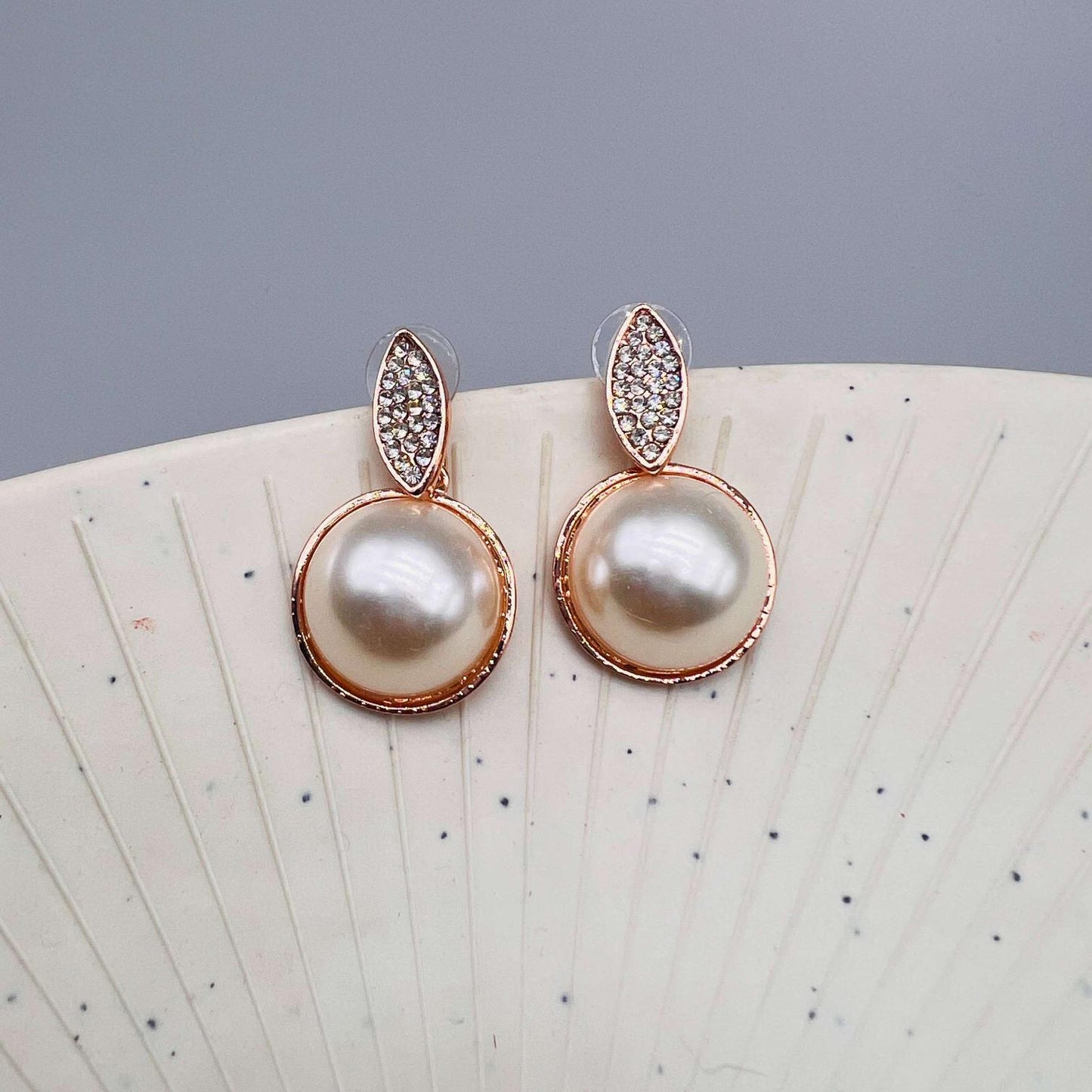 Rose Gold Starlight Pearl Earrings