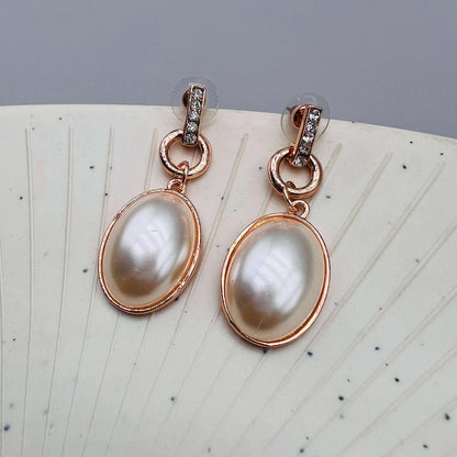 Rose Gold Pearl Dream Drop Earrings