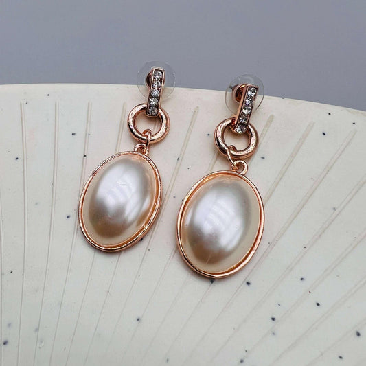 Rose Gold Pearl Dream Drop Earrings