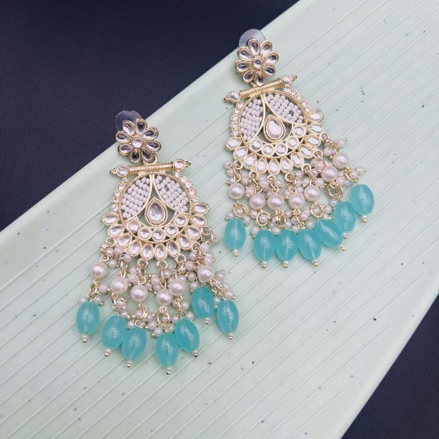 Kundan Polki Style Festive wear Earrings
