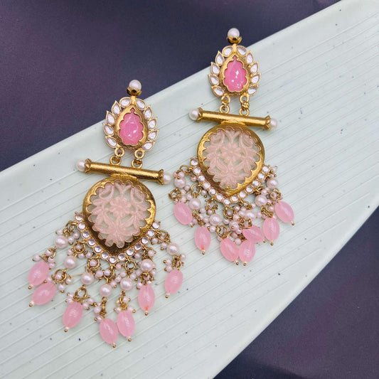Gulabi Girl Statement Festive Earrings