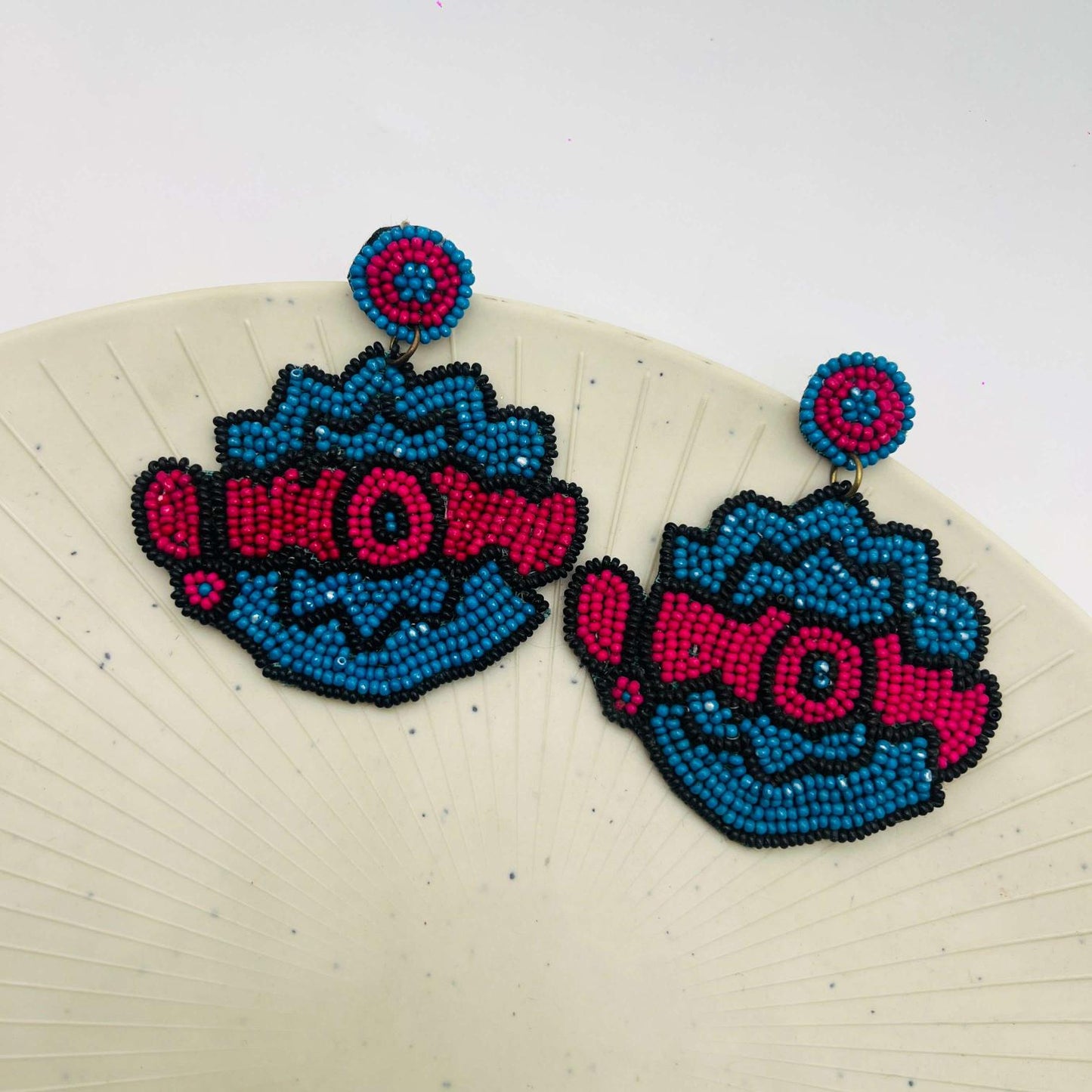 Handmade Candy Beaded Wow Earrings