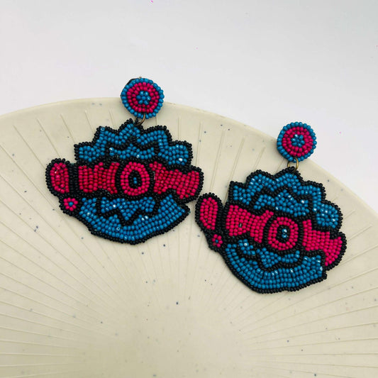 Handmade Candy Beaded Wow Earrings