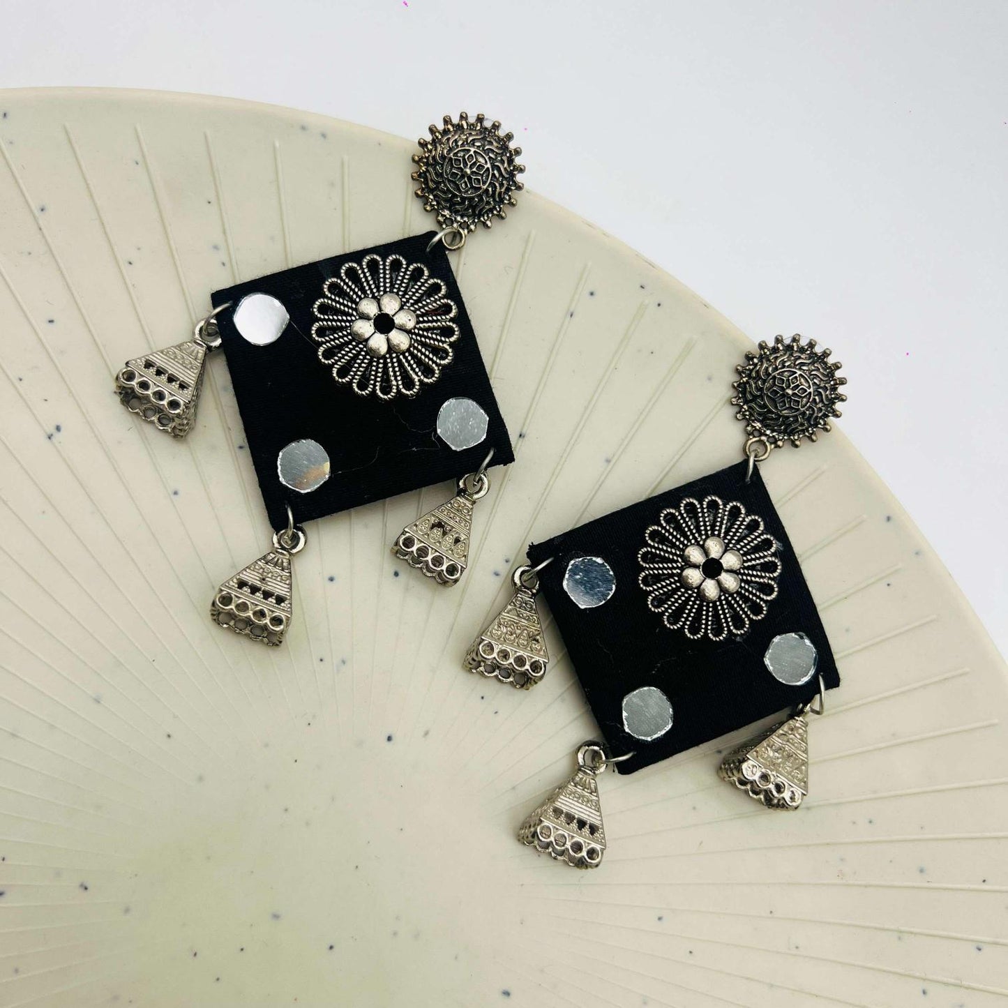 Bohemian Black Diamond Handmade Earrings
