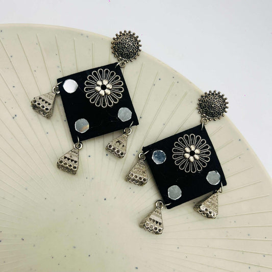 Bohemian Black Diamond Handmade Earrings