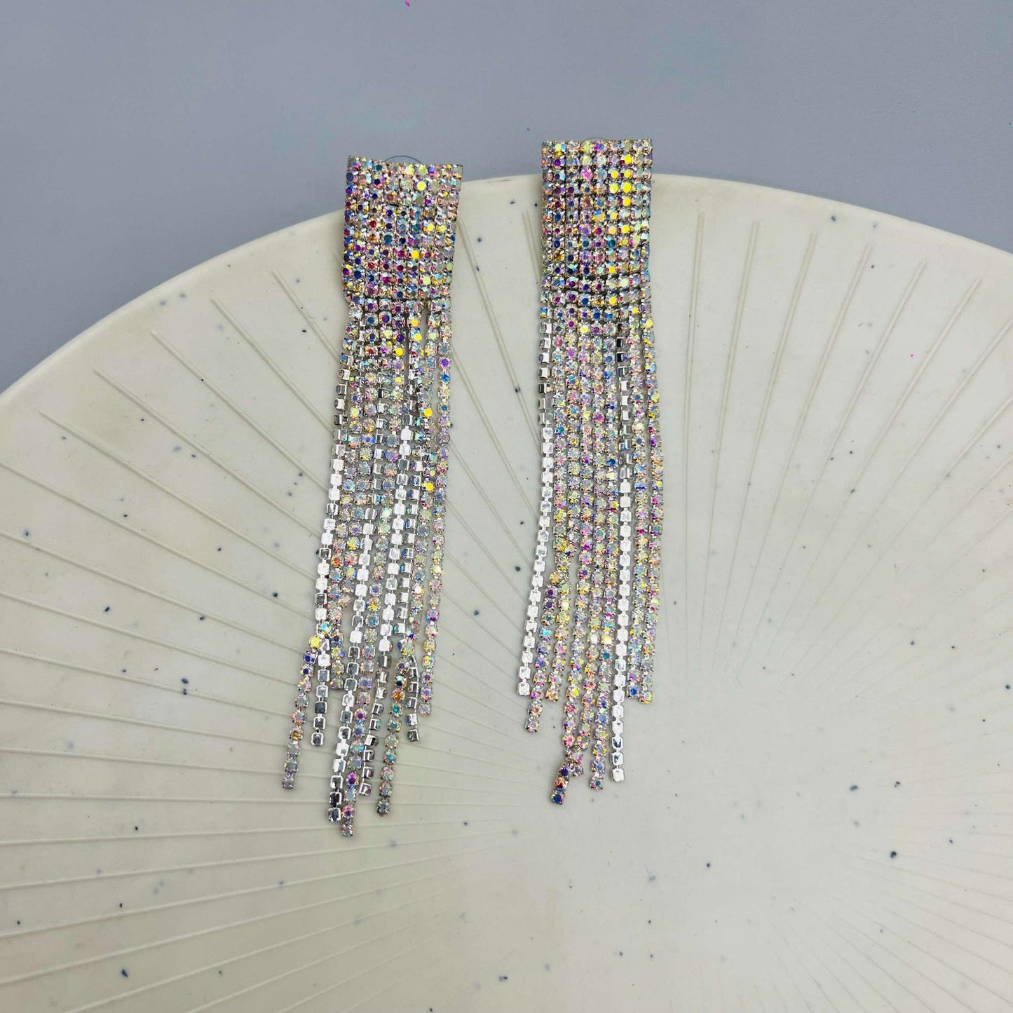 Flash Dance Drops Rhinestone Dangler