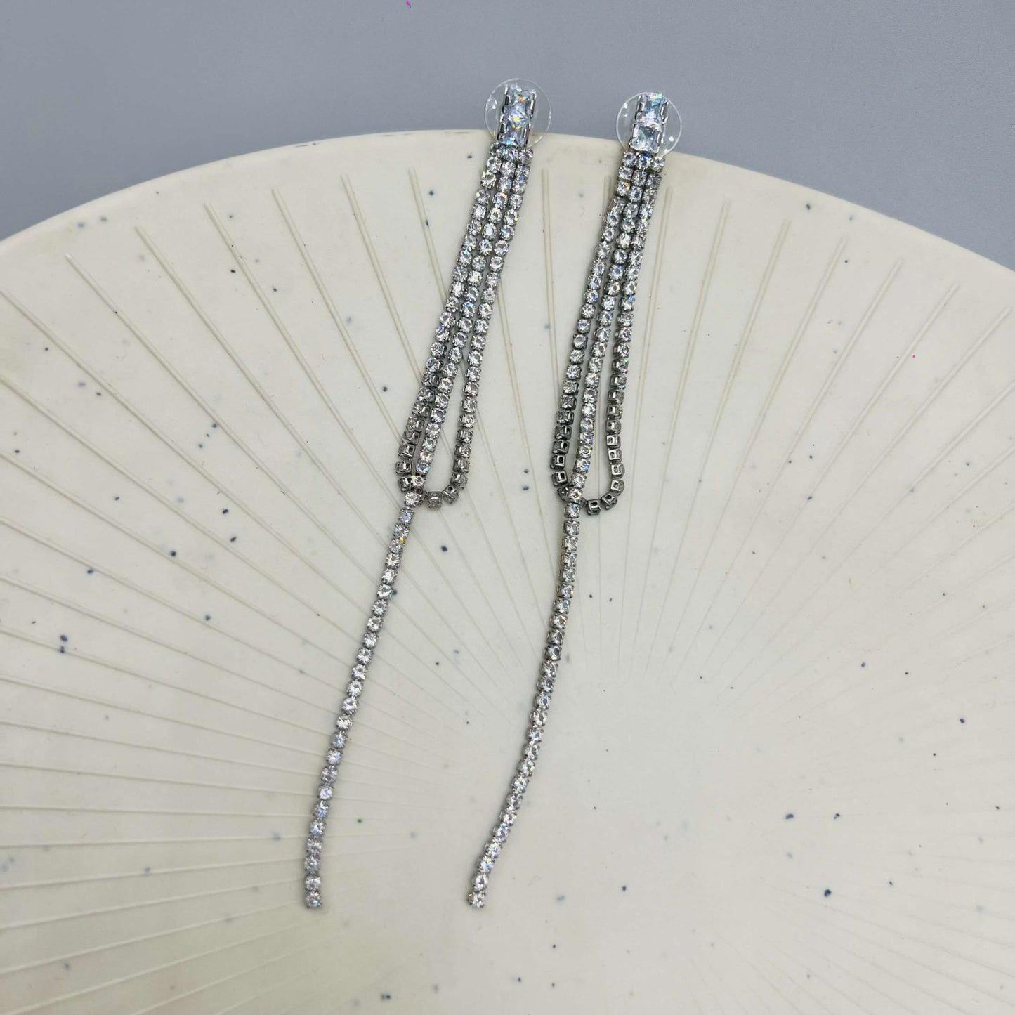Icefall Iridescence Rhinestone Earrings
