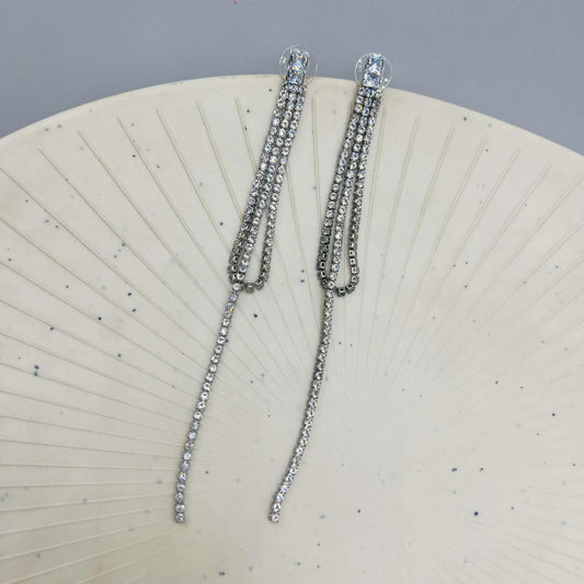 Icefall Iridescence Rhinestone Earrings