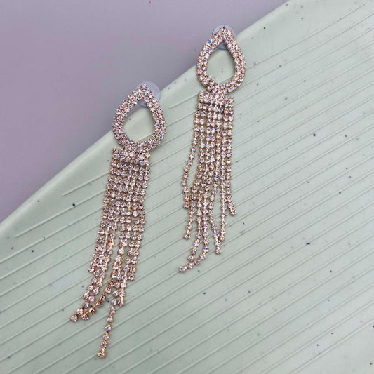 Linear Luxe Rhinestone Earrings