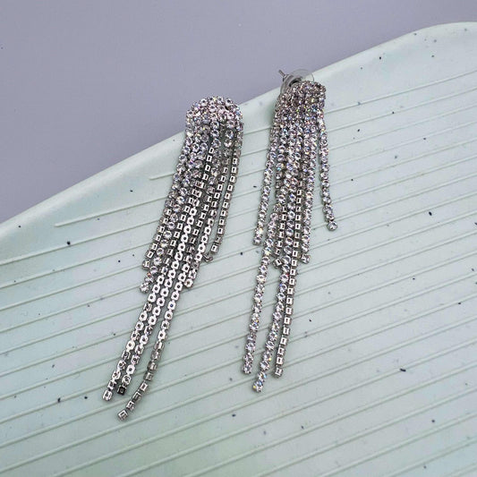 Sleek & Shine Rhinestone Dangler Earrings