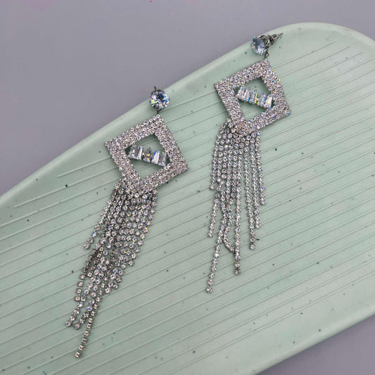 Modern Party wear Rhinestone Danglers