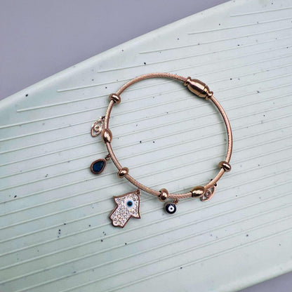 Golden Sentinel Evil Eye Anti tarnish Adjustable Bracelet