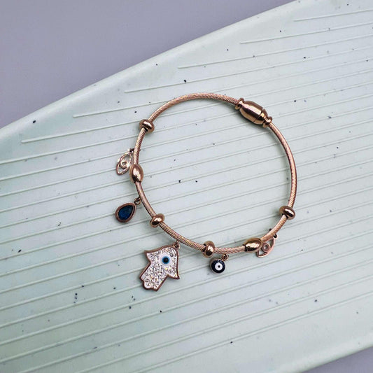 Golden Sentinel Evil Eye Anti tarnish Adjustable Bracelet