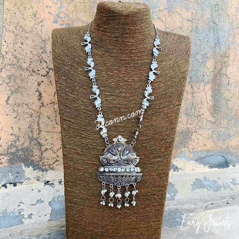 LARQ JEWELS Traditional German Silver Boho Ghungroo Necklace