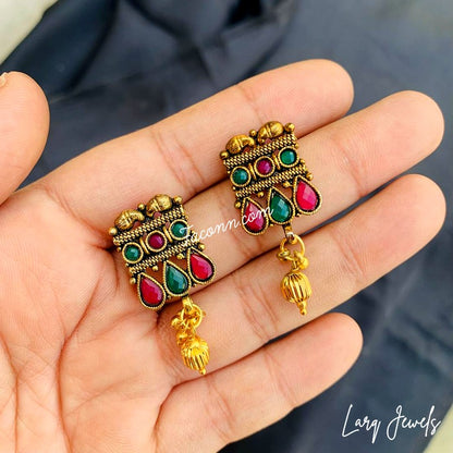 LARQ JEWELS Traditional Gold Plated Thushi Necklace For Women