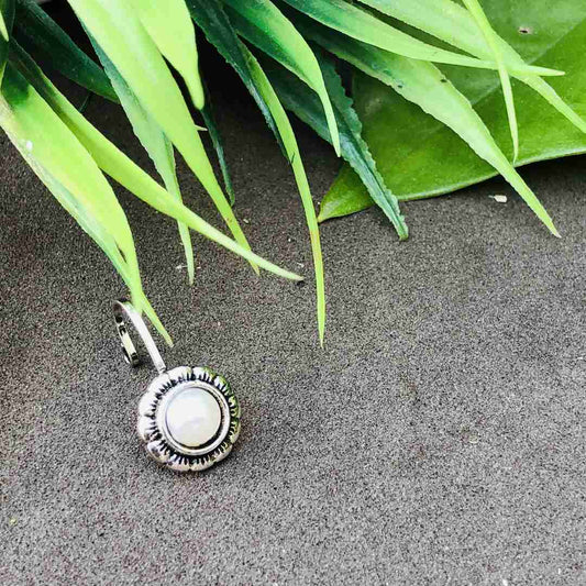 LARQ JEWELS Oxidized german Silver Plated Handmade Nose clip ON