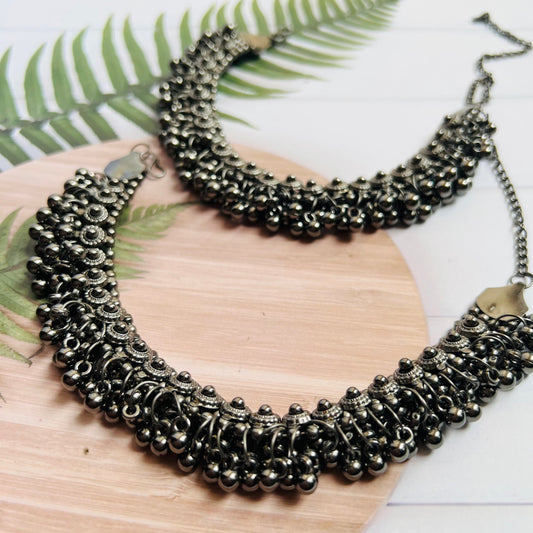 Multiple Gungroo Black Tone Payal- PAIR