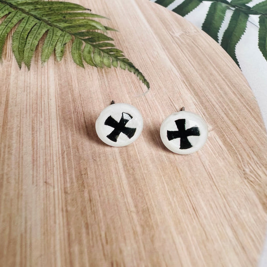 Mini Button Shape Earrings