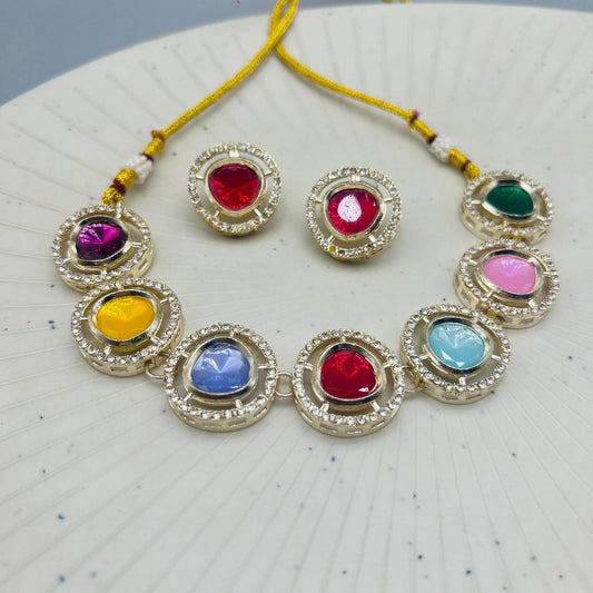 Rainbow Radiance Necklace Choker Set