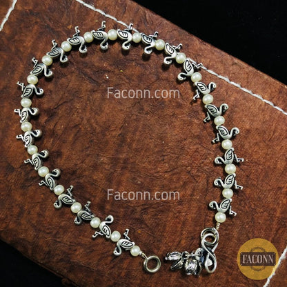 LARQ JEWELS German Silver Non-Precious Metal Anklet For Women  (1 Piece)