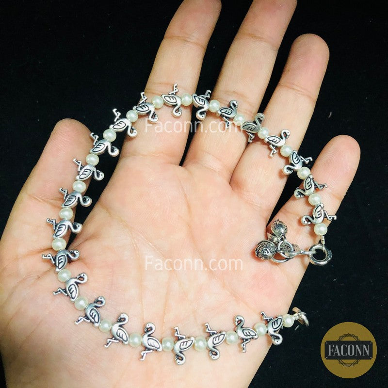 LARQ JEWELS German Silver Non-Precious Metal Anklet For Women  (1 Piece)