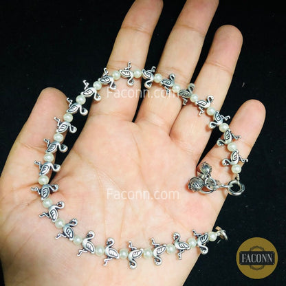 LARQ JEWELS German Silver Non-Precious Metal Anklet For Women  (1 Piece)