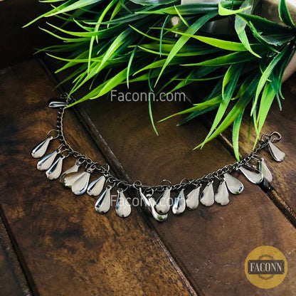 LARQ JEWELS Silver Plated Multilayer Leaves Attractive Bracelet For Women And Girls