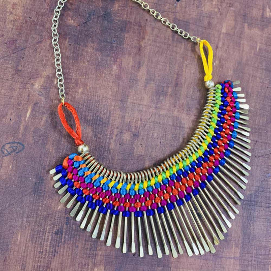 LARQ JEWELS Handmade Multi Colour Thread Choker