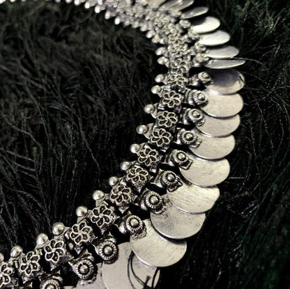 LARQ JEWELS German Silver Antique Coins Designer Necklace