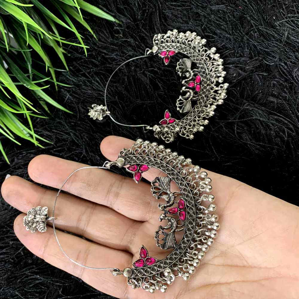 Pink Stud Traditional Dangle  Drop Earrings For Women