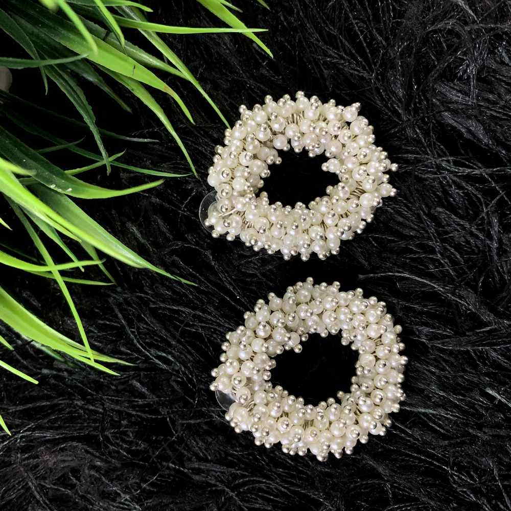 Stylish Pearl Alloy Wedding Traditional Moti Jhumka earrings