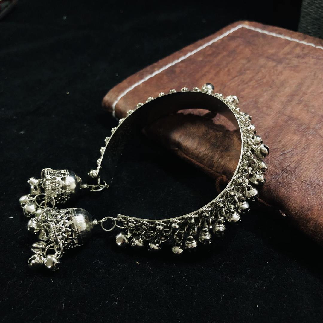 LARQ JEWELS German Silver Beaded Adjustable Bracelet