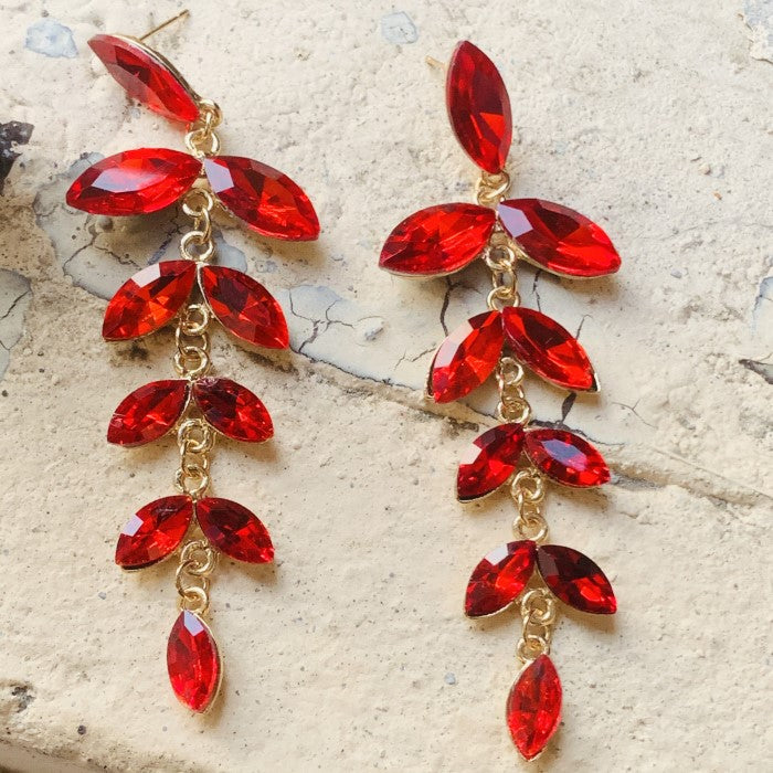 Stylish Western Red Stone Party Earring