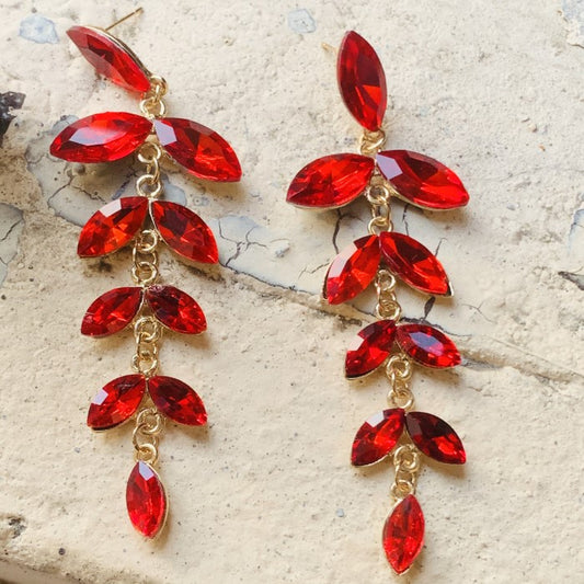 Stylish Western Red Stone Party Earring